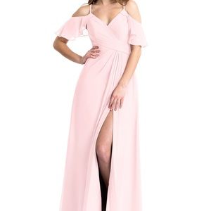 Azazie Dakota bridesmaid dress in blushing pink